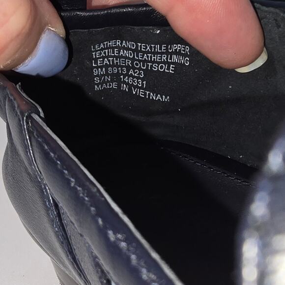 Tory Burch Jessa Stripe Mesh Loafer In Perfect Navy Multi Gold Chain Not Worn 9 - Picture 9 of 11